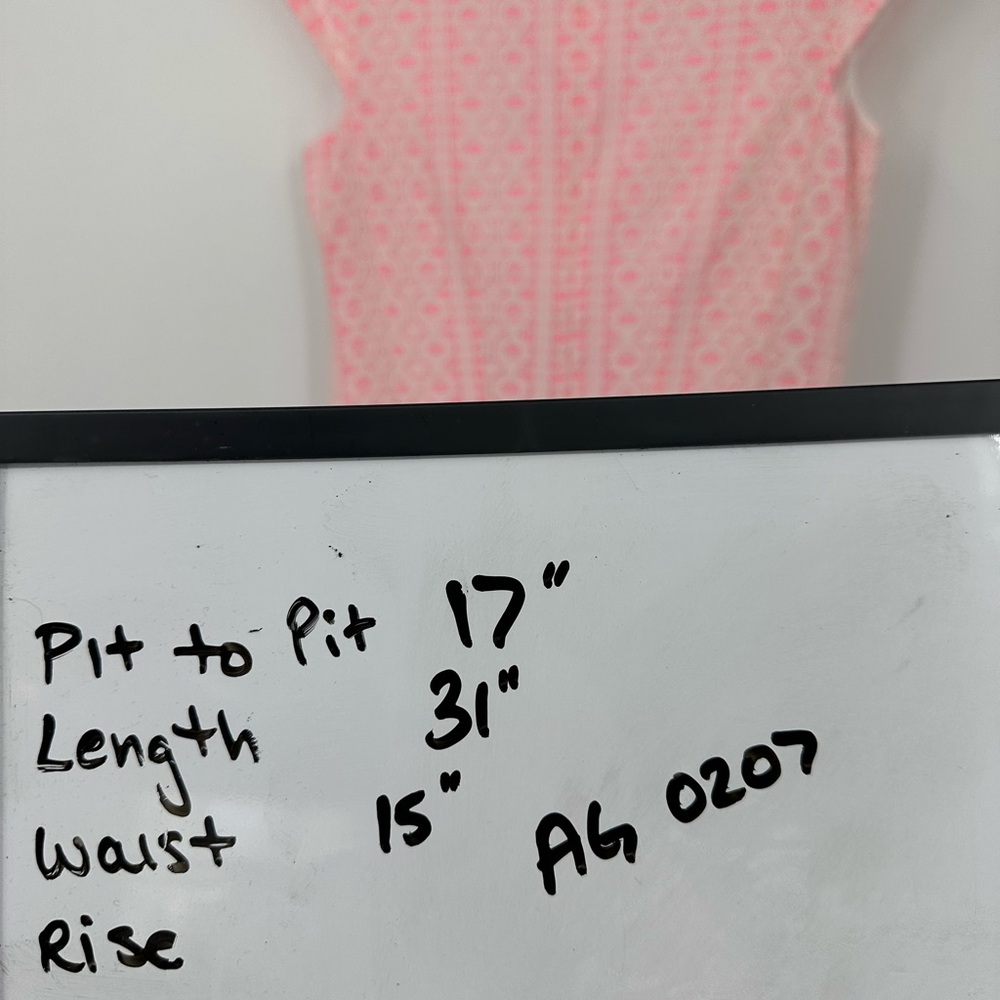 Lilly Pulitzer Pink White Lace Fit & Flare Dress V Neck Size Small - Picture 9 of 11